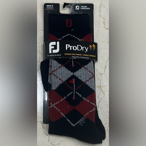 FootJoy FJ Men's ProDry Fashion Argyle‎ Crew Golf Socks size 7-12, NEW - Picture 1 of 3
